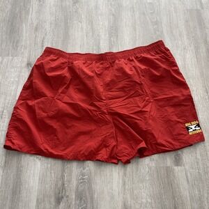 Big Dogs Attitude Vintage Mens Red Swim Trunks Size 5XL Mesh Lined Shorts